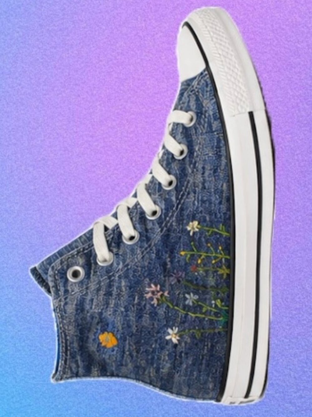 Custom Hand-Embroidered Converse Chuck Taylor Space-Dye Knit High-Tops